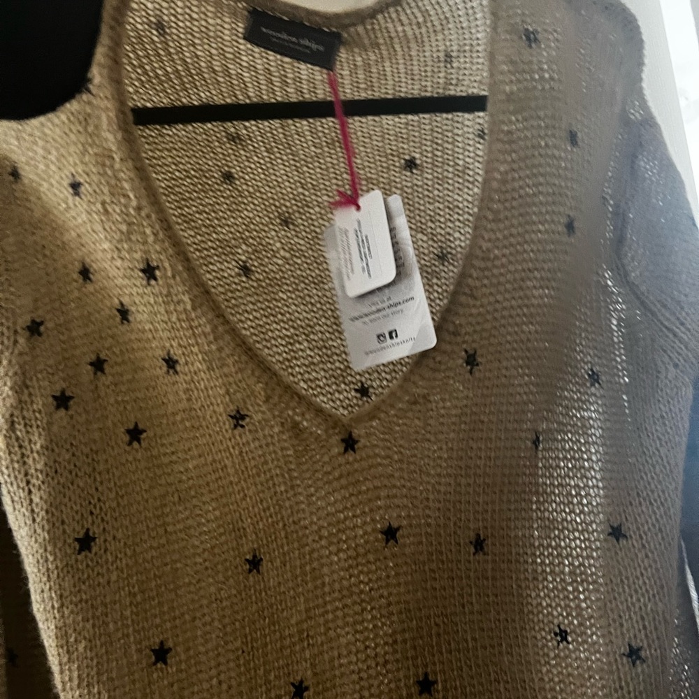 Wooden Ships Sweater with mini stars.